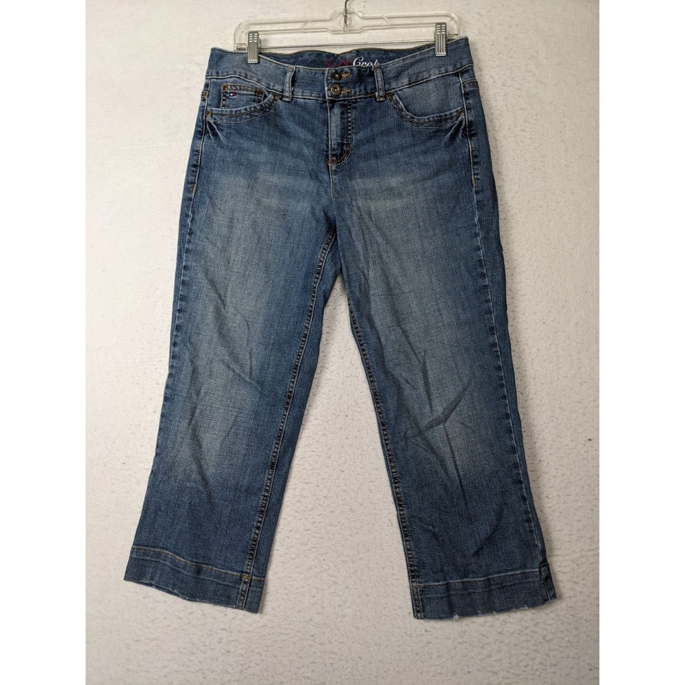 Tommy Hilfiger Hope Crop Jeans Size 8 Medium Wash Denim Womens